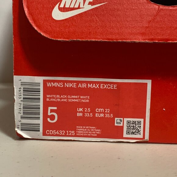 NIKE WOMEN'S SNEAKER, WHITE BLACK / SUMMIT WHITE OCEAN BLISS SIZE 5 - Picture 5 of 7